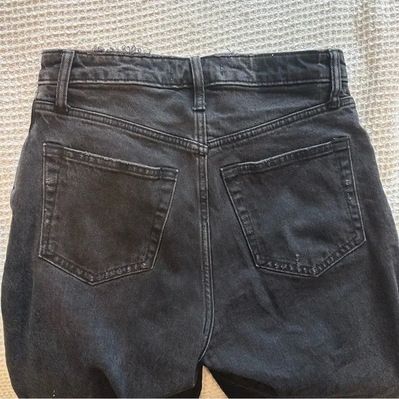 Abercrombie & Fitch womens The Dad high rise curve love jeans black size 2 / 26 - Picture 5 of 7